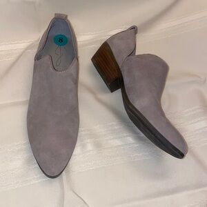 These are platform booties. Dark grey wore once and the brand is Joie!